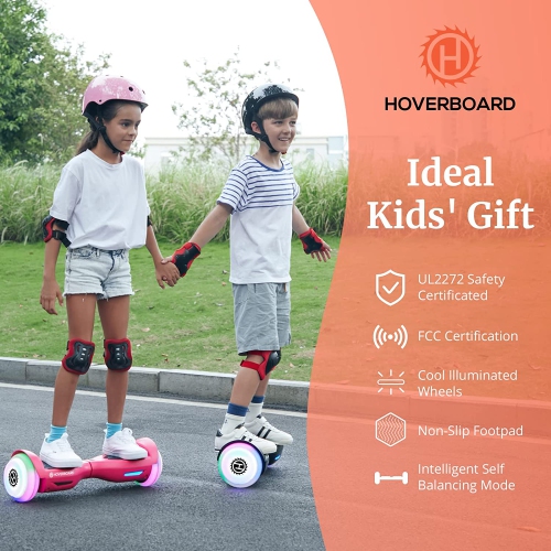 GOTRAX Trinity Hoverboard for Kids and Adults - 6.5" Colorful Wheels & Music Speaker, Dual Brushless 200W Motor up to 10km/h & Max 5km Range