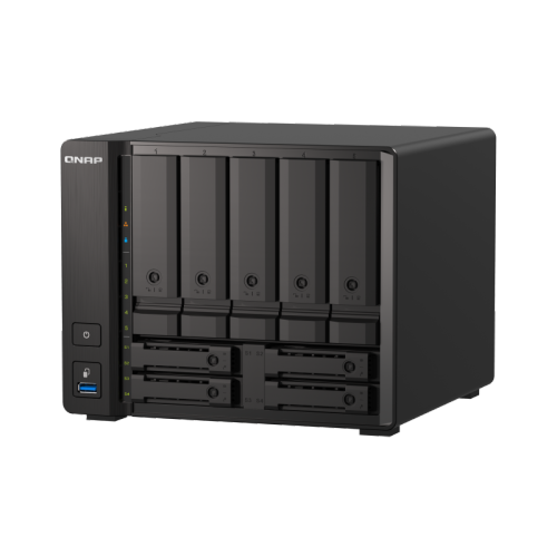 QNAP TS-h973AX-32G-US 9-Bay Desktop NAS, AMD Ryzen V1500B 4C 8T 2.2GHz, 32GB DDR4 SODIMM