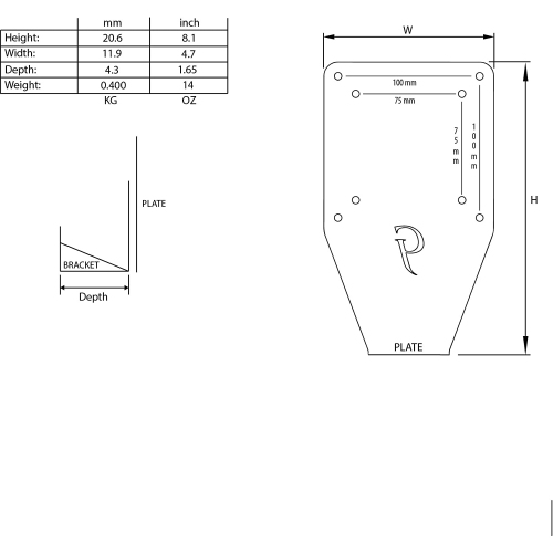 Gladiator Joe VESA Bracket Adapter Monitor Mount Compatible with Dell ST2420L ST2420LB ST2420 ST2420C, ST2421L ST2421LB ST2220M ST2321LF ST2320L