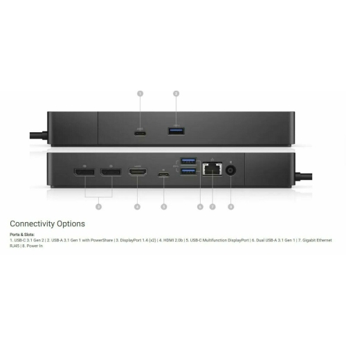 Refurbished Dell USB C Docking Station - WD19S 130w AC (90w Power Delivery)
