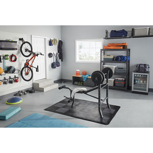 Gladiator Steel Shoe Storage Bench (GAGB54SBJSG) - Hammered Granite