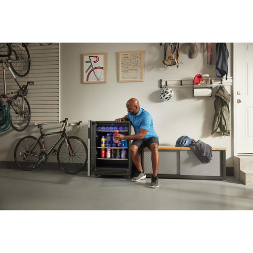 Gladiator Steel Shoe Storage Bench Cabinet - Silver Tread