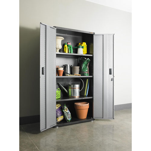 Gladiator Heavy Duty Steel Cabinet - Silver Tread