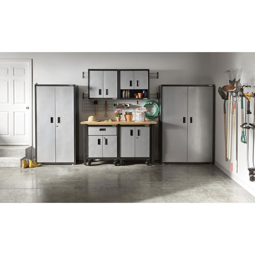 Gladiator Heavy Duty Steel Cabinet - Silver Tread