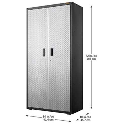 Gladiator Heavy Duty Steel Cabinet - Silver Tread