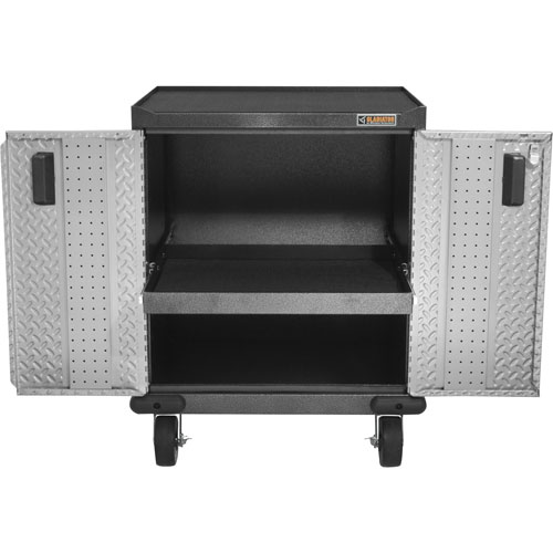 Gladiator Heavy Duty Welded Steel Modular GearBox Cabinet - Silver Tread