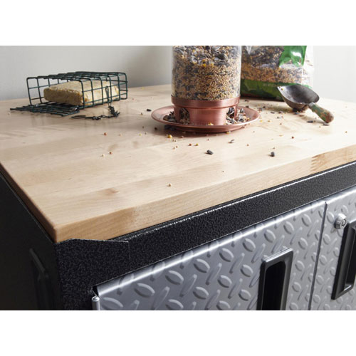 Gladiator Heavy Duty Welded Steel Modular GearBox Cabinet - Silver Tread