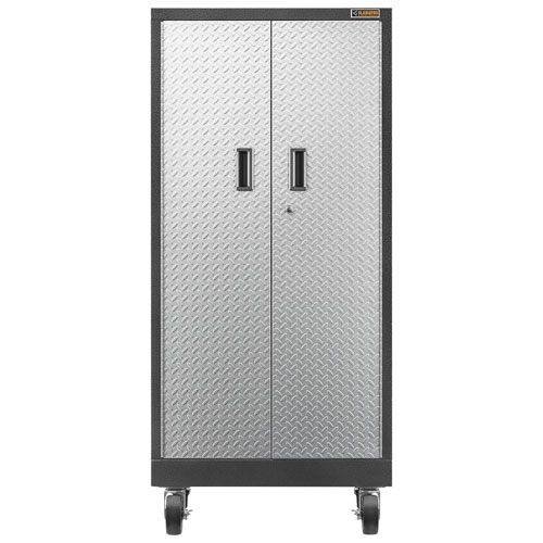 Gladiator Heavy Duty Welded Steel Storage Cabinet - Silver Tread