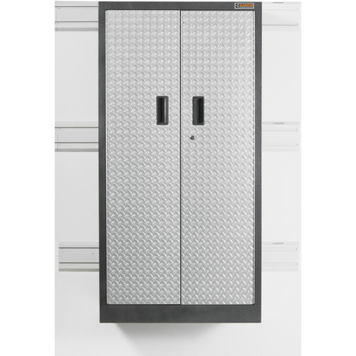 Gladiator Heavy Duty Welded Steel Storage Cabinet - Silver Tread