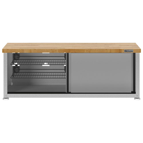 Gladiator Steel Shoe Storage Bench - Grey Slate