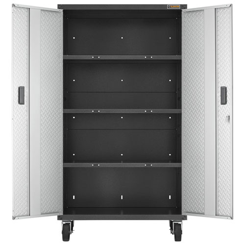 Gladiator Steel Storage Cabinet - Silver Tread