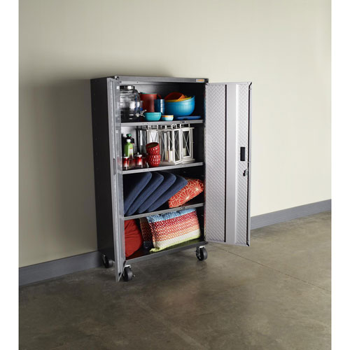Gladiator Steel Storage Cabinet - Silver Tread