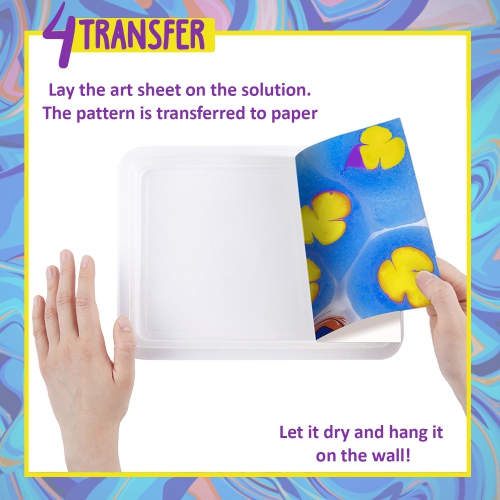 Ensemble de peinture Marbling de TOOKYLAND - Ensemble de peinture marbré 6 couleurs pour marbrés aquatiques, arts et bricolage et idées cadeaux pour