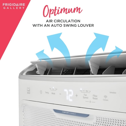 Frigidaire 10,000 BTU Inverter Quiet Temp Room Air Conditioner with Wi-Fi Connected, Energy Star Certified, Easy-to-Clean Washable Filter, White