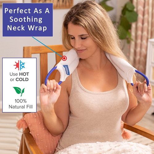 Bed Buddy Heat Pad And Cooling Neck Wrap - Microwave Heating Pad For Sore Muscle Pain Relief - Cold Wrap Pack For Aches and Pain
