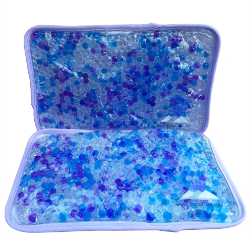 Hot and Cold Gel Bead Ice Pack | Lavender Scented | Reusable Cold Wrap, Cold Compress & Heating Pad | Freezable, Microwavable | Fabric Backing (7.5”