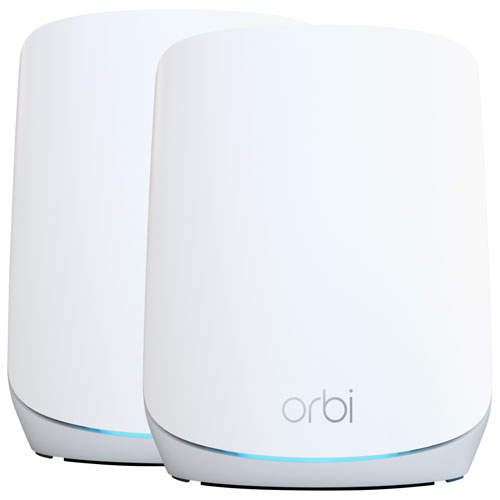 NETGEAR Orbi Tri-Band AX5400 Whole Home Mesh Wi-Fi 6 System (RBK762S-100CNS) - 2 Pack