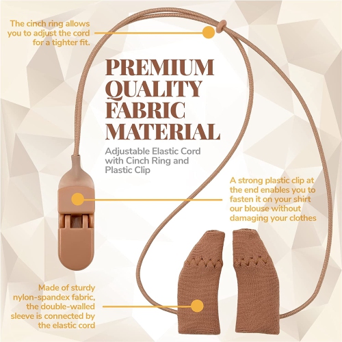 Hearing Aid Protectors and Clip - Corded Fabric Cover with Clasp Protects from Dirt Dust Sweat & Moisture Reduces Wind Noise & Prevents Loss Fits Most