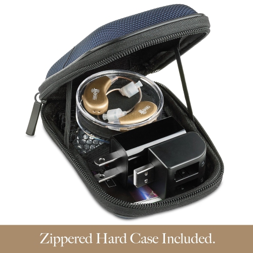 Amplificateurs auditifs numériques - paire d'amplificateurs audio personnels rechargeable BTE avec station d'accueil USB - amplificateur audio