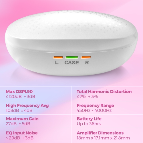 Mini amplificateurs auditifs numériques â€“ ITE PSAP rechargeable, ultraléger avec suppression du bruit et détection intra-auriculaire pour un son