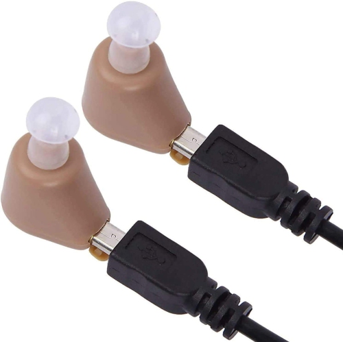 MEDCA  Digital Hearing Amplifiers - (Set Of 2) Mini Ite In-The-Ear Rechargeable Personal Sound Amplifier