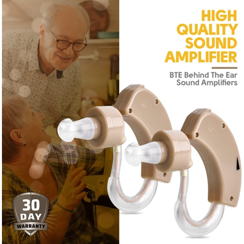MEDca BTE Behind the Ear Sound Amplifier Super Mini Size Sound Enhancer For Better Hearing