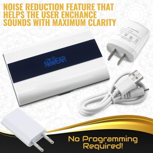 Amplificateur de son MEDca Behind-the-Ear - Appareil d'amplification auditive rechargeable BTE et amplificateur de son numérique PSAD pour les