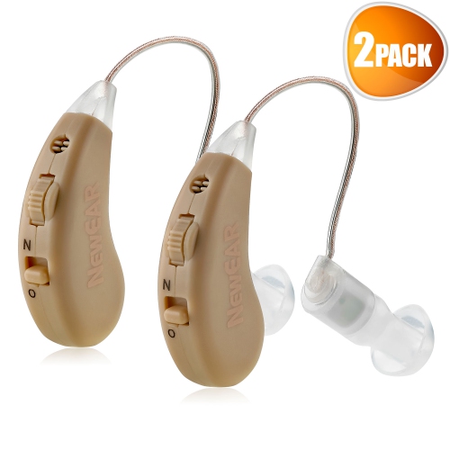 Digital Hearing Amplifier - Rechargeable Behind the Ear Personal Hearing Enhancement Sound Amplifier Pair, BTE Digital Hearing Amplifier with USB Cha