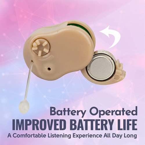 Hearing Amplifier Set - Mini ITC, In Ear Personal Hearing Amplification and Digital Sound Enhancer PSAD (Pair) Extra Small Upgraded Second Generation