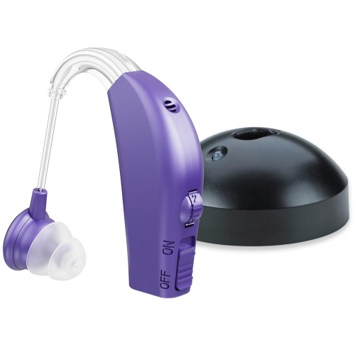 MEDCA  Digital Hearing Aid Amplifier Set - Rechargeable Behind The Ear Personal Sound Amplification Device - for Adults And Seniors \w All-Day Battery