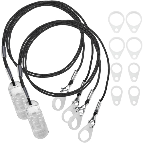 Hearing Aid Clips - Protective Holder with Anti Lost Lanyard Cord - Rope with Loops and Clip and Security Clip Ideal for Behind The Ear Hearing Aids