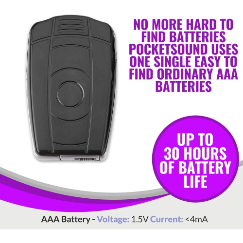 MEDca Digital Personal Sound and Voice Amplifier - Pocket Sound with Single Ear and Double Ear Headphone Earbuds with Wired Connectivity Technology