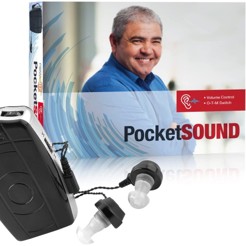 MEDca Digital Personal Sound and Voice Amplifier - Pocket Sound with Single Ear and Double Ear Headphone Earbuds with Wired Connectivity Technology