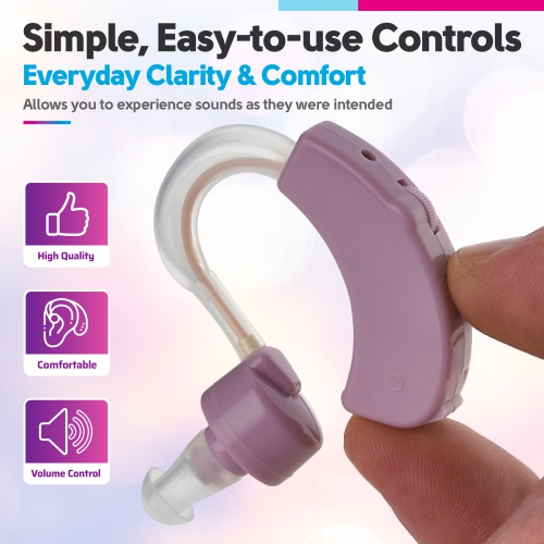 Ensemble de 2 petits amplificateurs BTE de qualité supérieure pour l'écoute casque d'écoute pour l'audio personnel paire d'appareils quotidien pour