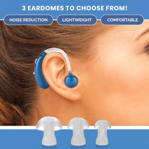 Digital Hearing Amplifier - rechargeable-Operated Left/Right Behind-The-Ear Personal Sound Assist Device with 2 Modes, Volume Control & Noise