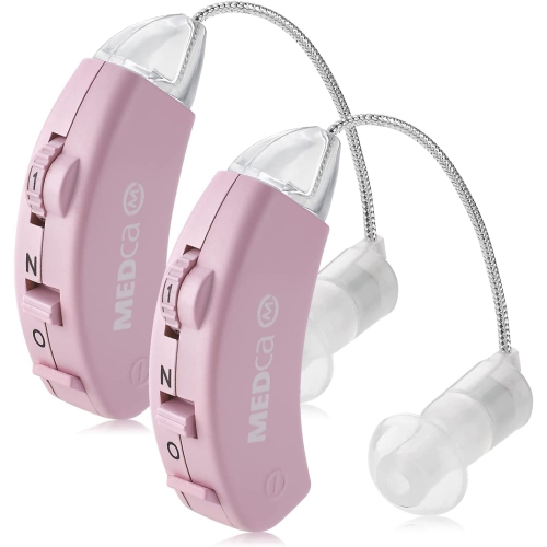 Amplificateur auditif numérique - Ensemble de 2 - Meilleurs amplificateurs auditifs confortables derrière l'oreille pour femmes, petit et discret