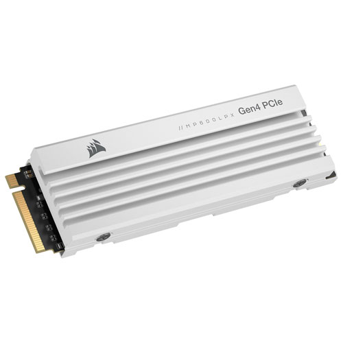 Disque SSD interne MP600 Pro LPX 2 To NVMe PCI-e avec dissipateur thermique de Corsair - Optimisé pour la PS5 - Blanc