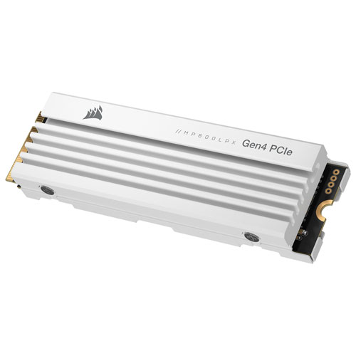 Disque SSD interne MP600 Pro LPX 2 To NVMe PCI-e avec dissipateur thermique de Corsair - Optimisé pour la PS5 - Blanc