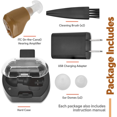 MEDca ITE Mini Ear Amplifier Rechargeable Microtron - So Small It's Barely Visible!