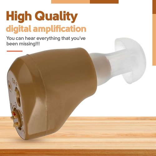 MEDca ITE Mini Ear Amplifier Rechargeable Microtron - So Small It's Barely Visible!