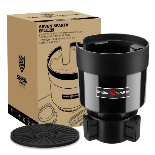 Car Cup Holder Expander Organizer with Adjustable Base, Compatible with Hydro Flasks 32/40 Ounce, Yeti Ramblers 20/26/30 Ounce, Other Bottles in