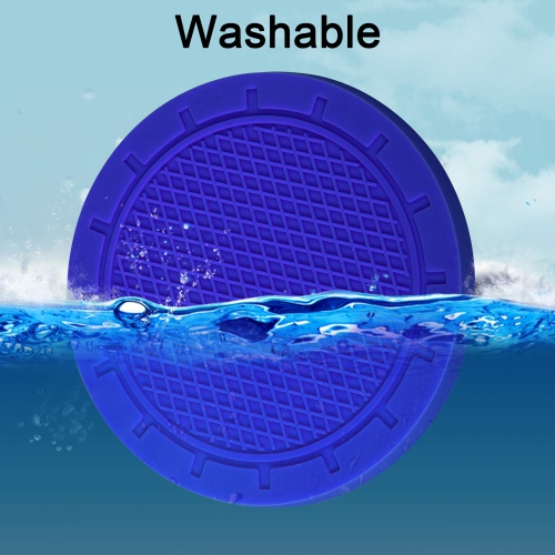 Car Coasters, Wisdompro 4 Pack PVC Car Cup Holder Insert Coaster - Anti Slip Universal Vehicle&nbsp;Interior Accessories Cup Mats for Women(Diameter