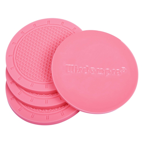 Car Coasters, Wisdompro 4 Pack PVC Car Cup Holder Insert Coaster - Anti Slip Universal Vehicle Interior Accessories Cup Mats for Women(Diameter