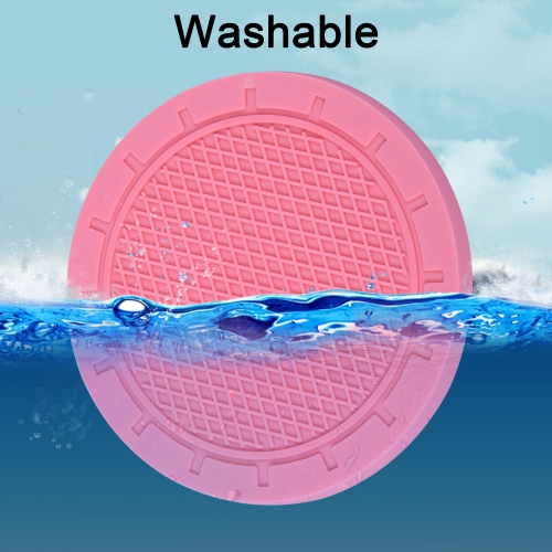 Car Coasters, Wisdompro 4 Pack PVC Car Cup Holder Insert Coaster - Anti Slip Universal Vehicle Interior Accessories Cup Mats for Women(Diameter