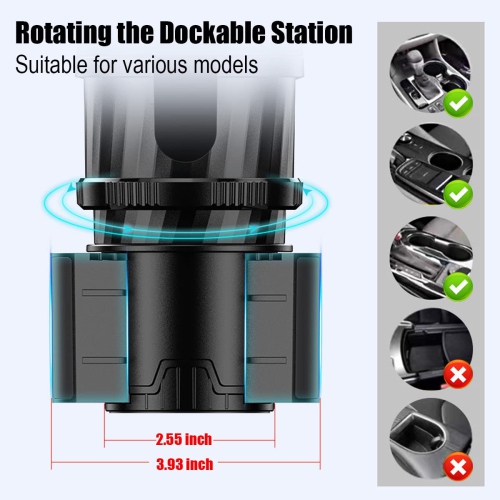 Cup Holder Expander for Car,Large Car Cup Holder Expander Hold 12-50 oz Bottles & Big Drinks,Fits Hydro Flask,Yeti,Nalgene