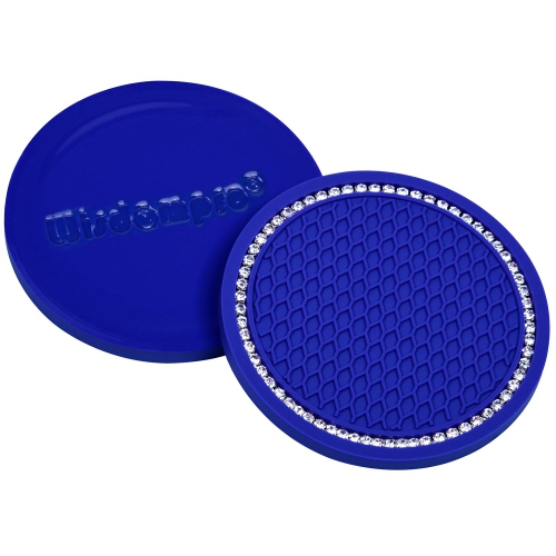 Bling Car Coasters, 4 Pack PVC Car Cup Holder Insert Coaster - Anti Slip Universal Vehicle&nbsp;Interior Accessories Crystal Glitter Cup Mats for