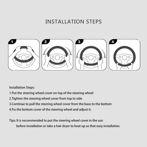 Diamond Soft Microfiber Leather Anti-Slip Steering Wheel Cover with Bling Bling Crystal Rhinestones, Universal 15 Inch for Women Girls, Fit Vehicles,