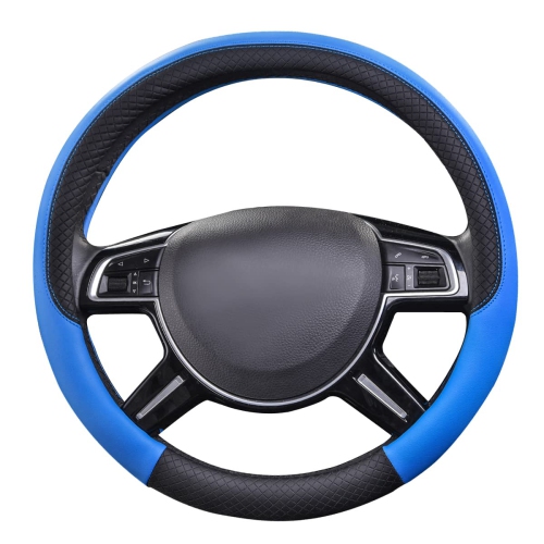 Housse de volant universelle en cuir Rhombus, compatible avec les VUS, les camions, les voitures, les berlines et les fourgonnettes