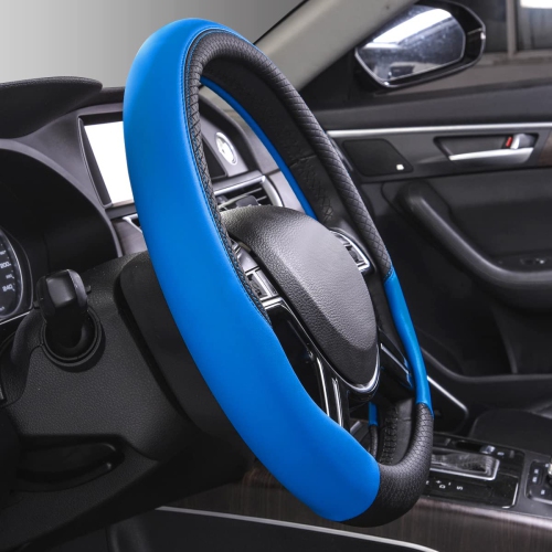 Housse de volant universelle en cuir Rhombus, compatible avec les VUS, les camions, les voitures, les berlines et les fourgonnettes