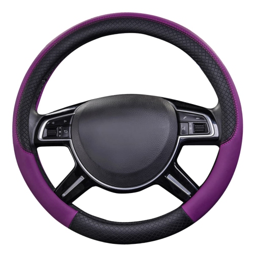 Housse de volant universelle en cuir Rhombus, compatible avec les VUS, les camions, les voitures, les berlines, les fourgonnettes